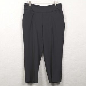 TAIL Activewear Slim Fit Pull On Golf Pants Cropped Pockets Black Womens 10 NWT